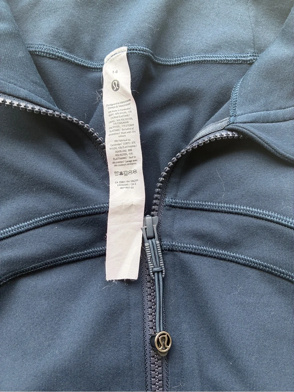 Lululemon Define Jacket Luon True Navy Women’s Size 14 Tag Included